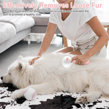 Cat & Dog Grooming Brush – Self-Cleaning Slicker Brush for Shedding, Removes Loose Fur & Tangles, Gentle & Skin-Friendly, Perfect for All Coat Types – Pink